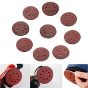 Ludlz 10 Pcs 125mm Serious 5 Inch 8 Holes Assorted Sanding Discs Premium Hook and Loop Heavy Duty Sandpaper Assortment for Random Orbital Sanders